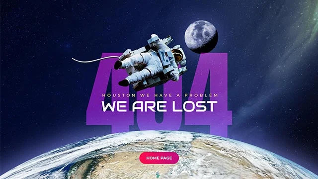 404 Error Space Theme