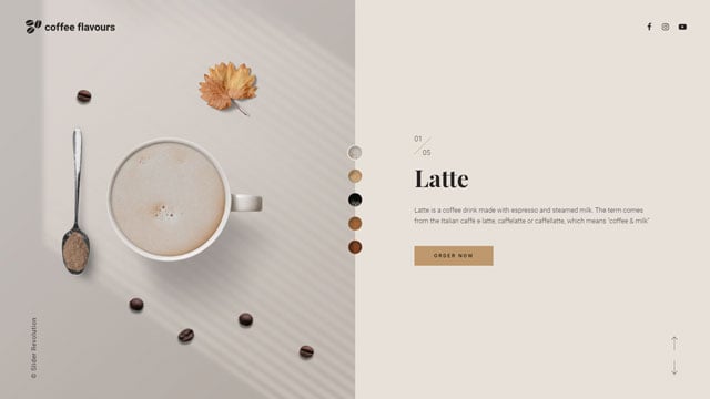 Coffee Shop Split Screen Slider