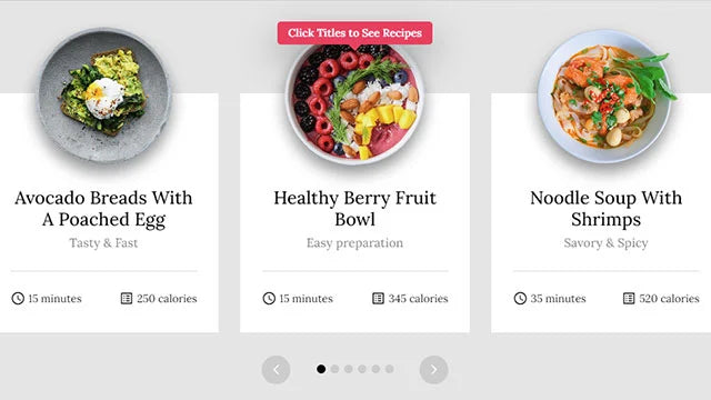 Food Recipe Carousel Template