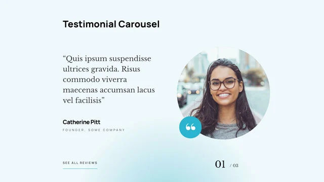 Testimonial Carousel Pack