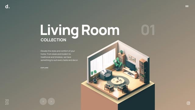 Furniture Store Isometric Slider